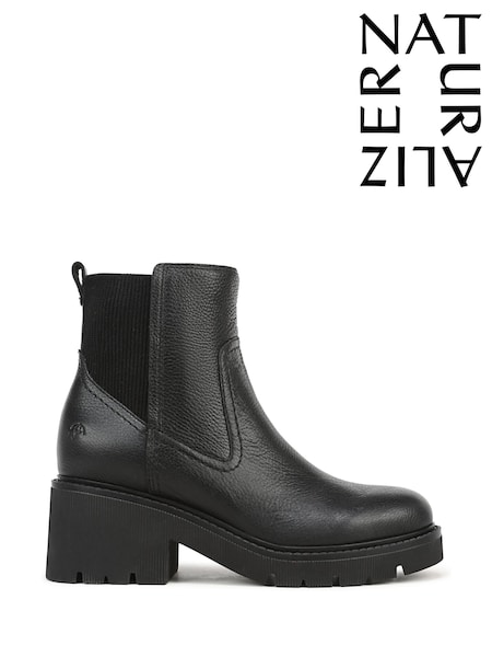 Black - Naturalizer Juni Wide Fit Water Resistant Chelsea Boots