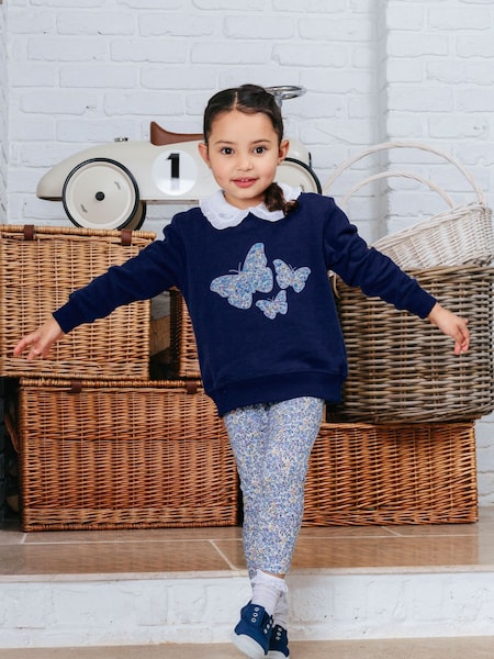 Trotters London Blue Liberty Print Wiltshire Leggings (146236) | €20 - €21.50