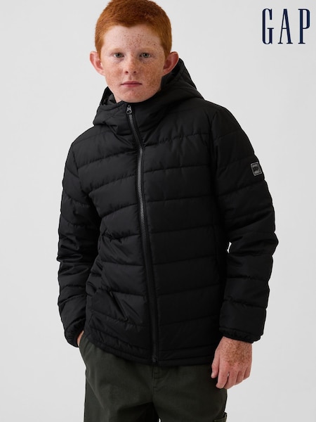 Black - Gap Puffer Jacket (4-13yrs)
