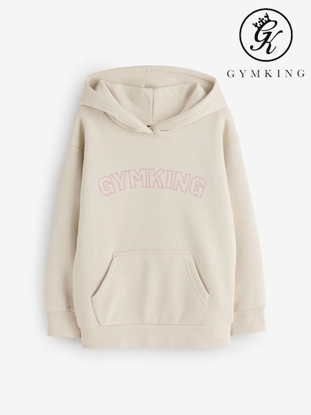 Natural - Gym King Sanctuary Fleece Hoodie