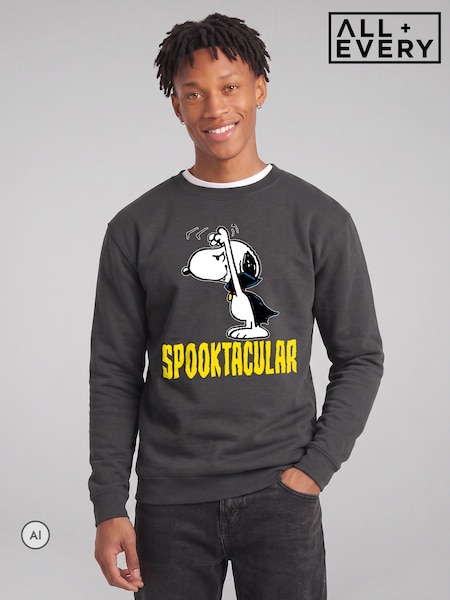 Grau - Regular All + Every Peanuts Spooktacular Halloween Snoopy Sweatshirt