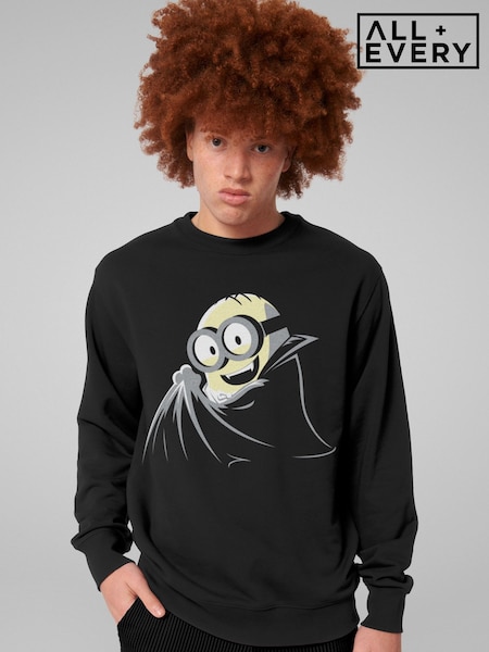 Svart - Regular All + Every Despicable Me Dave The Minion Dressed As A Vampire Sweatshirt