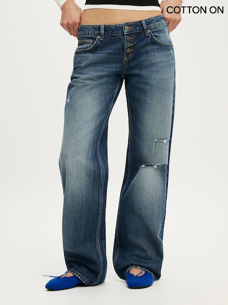 Blue - Cotton On Low Rise Straight Jeans
