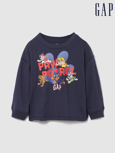 Navy - Gap Paw Patrol Logo Long Sleeve T-shirt (6mths-5yrs)