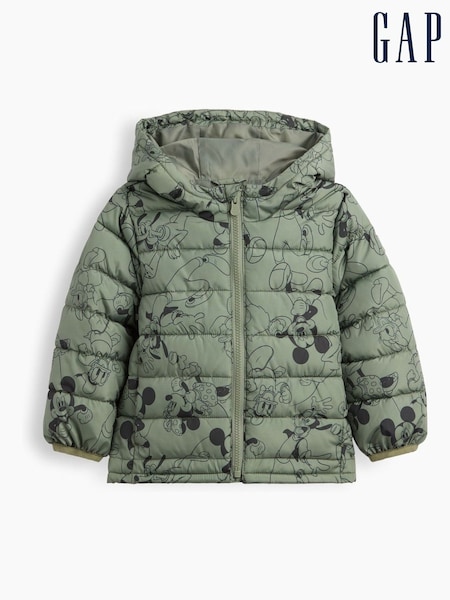 Green Disney - Gap Hooded Puffer Coat (6mths-5yrs)