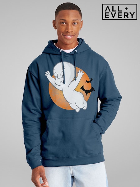 Albastru - Regular All + Every Casper The Friendly Ghost Moon Flying Hoodie