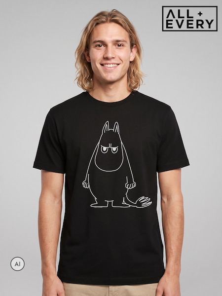 Black - Regular All + Every Moomin Angry Moomintroll T-shirt