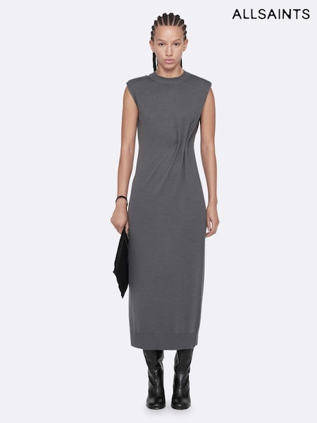 Grey - Allsaints Kayla Merino Dress