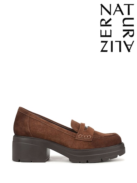 Brown - Naturalizer Lumos Wide Fit Loafers
