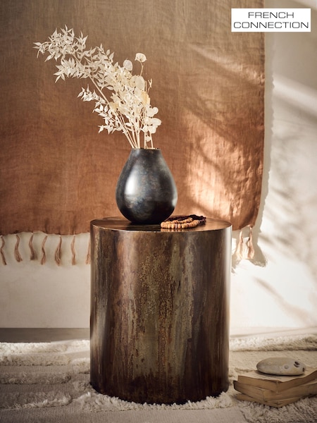 French Connection Brown Oxidised Hua Side Table (147169) | €221