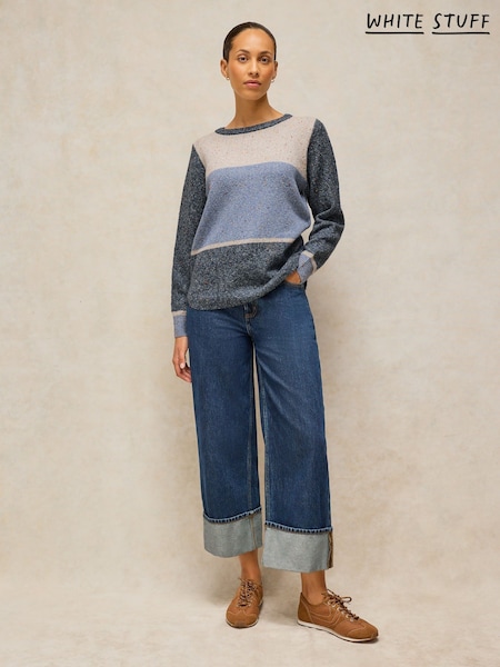 Blue - White Stuff Talia Nep Block Jumper
