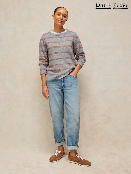Blau - White Stuff Talia Nep Pullover mit Streifenmuster