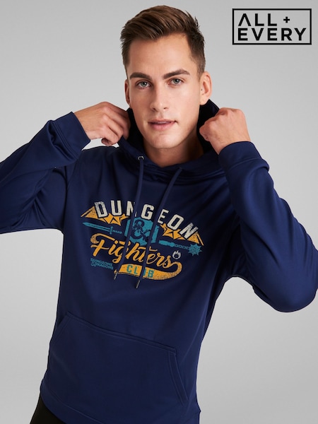 Albastru - Regular All + Every Dungeons & Dragons Fighters Club Hooded Sweatshirt