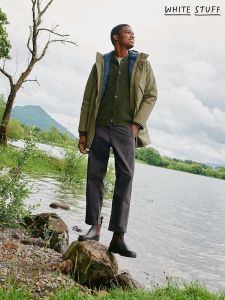 Grey - Regular White Stuff Thirsk Tapered Ankle Trousers