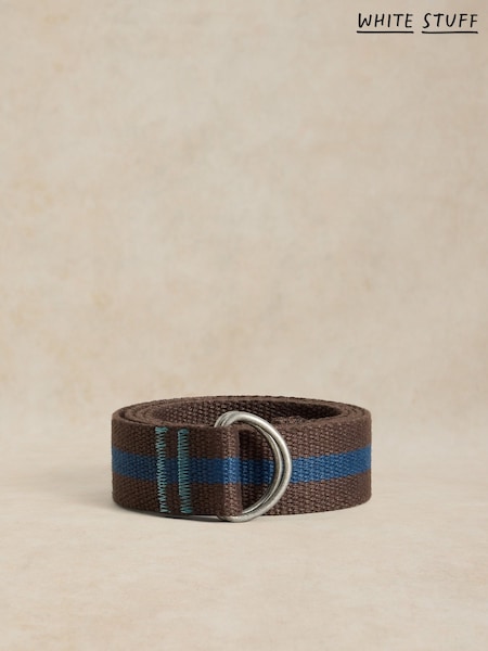 Brown - Regular White Stuff Webbing Belt
