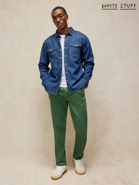 Green - Regular White Stuff Sutton Chino Trousers