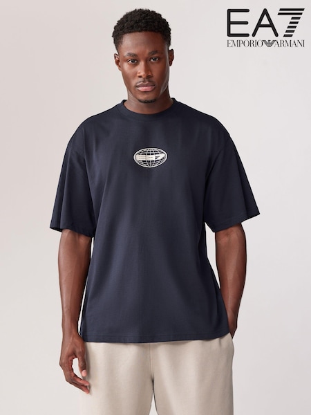 Emporio Armani EA7 Graphic Series Globe Oversized T-Shirt (147810) | 225 QAR