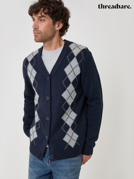 Mavi - Regular Threadbare Argyle V-neck Cardigan