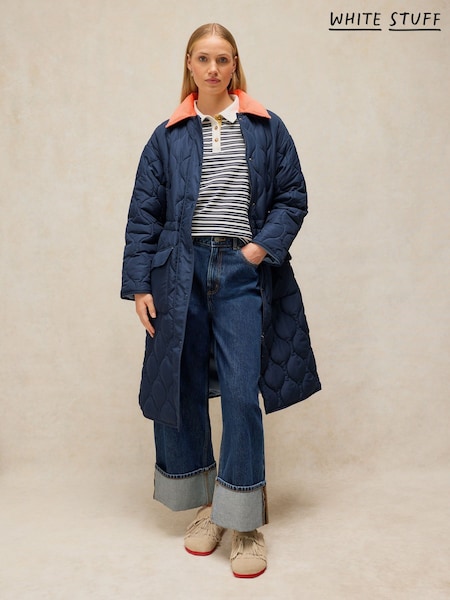 Blue - White Stuff Waverley Puffer Coat