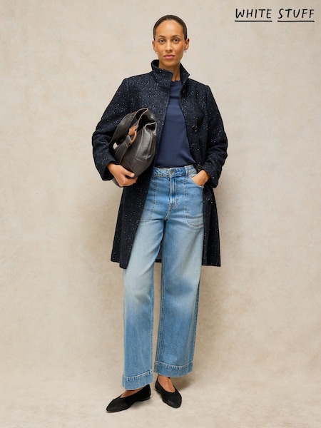 Blue - White Stuff Kaia Tweedy Coat