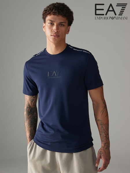 Bleumarin - Tricou Emporio Armani EA7 Logo Series (148172) | 271 LEI