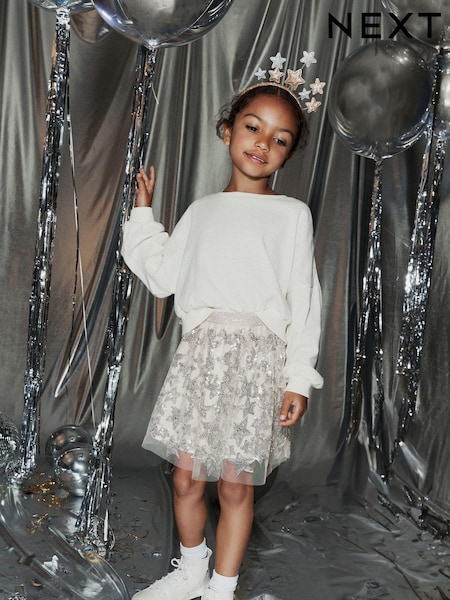 Silver Sequin Skirt (3-16yrs) (148229) | €15 - €19