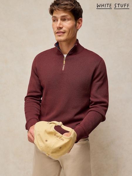 Red - Regular White Stuff Attadale Funnel Neck Jumper
