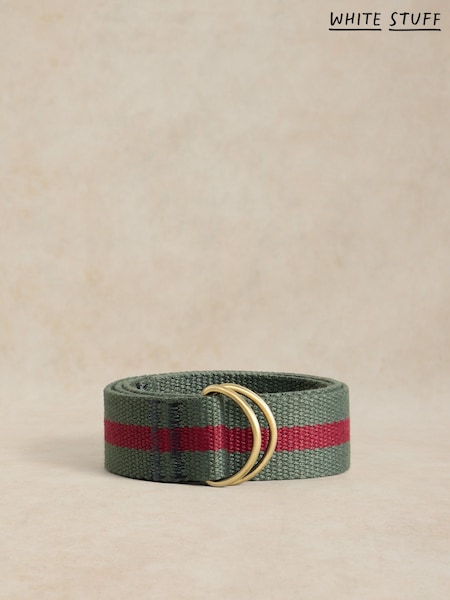 Green - Regular White Stuff Webbing Belt