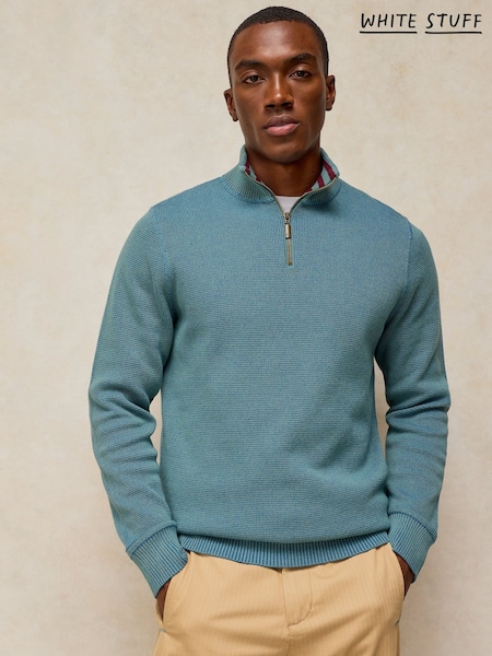 Green - Regular White Stuff Attadale Funnel Neck Jumper
