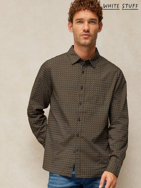 Black - Regular White Stuff Finsbury Print Shirt