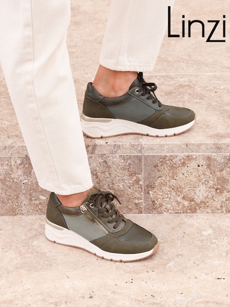 Vihreä - Linzi Luca Lace-up Trainers With Side Zip Detail (148770) | €66