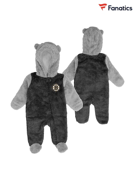Fanatics Grey NHL Boston Bruins Game Nap Teddy Fleece All-In-One Newborn (149333) | AED87