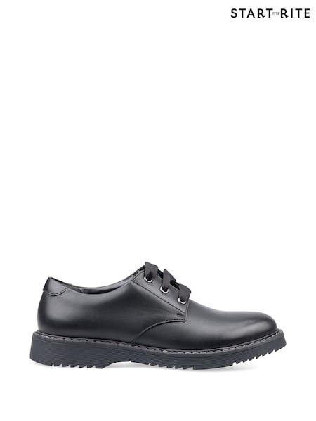Start-Rite Impact Lace Up Black Leather School Shoes (149406) | AED361