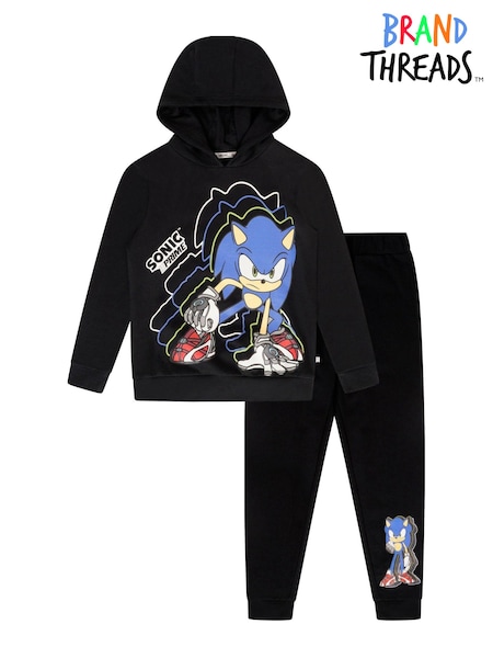 Brand Threads Black Sonic Prime Boys Loungewear Jogger Set (149733) | €19