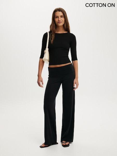 Black - Cotton On Honey Fold Over Trousers