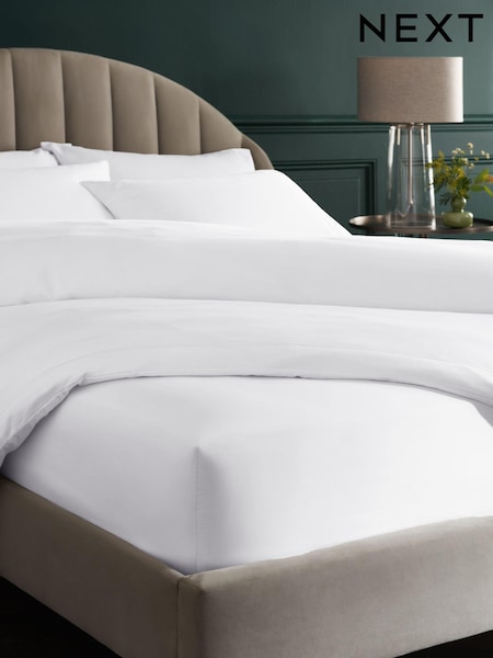 White 300 Thread Count Collection Luxe 100% Cotton Deep Fitted Sheet (150444) | €24 - €39