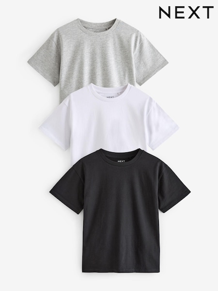 Schwarz/Weiß/Grau - Oversized T-Shirts 3 Pack (3-16yrs) (150638) | 20 € - 28 €
