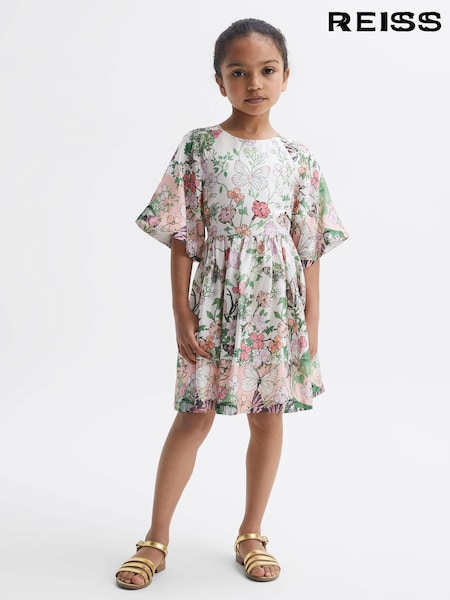 Estampado marfil - Reiss Marnie Floral Print Bell Sleeve Dress (150723) | 95 €