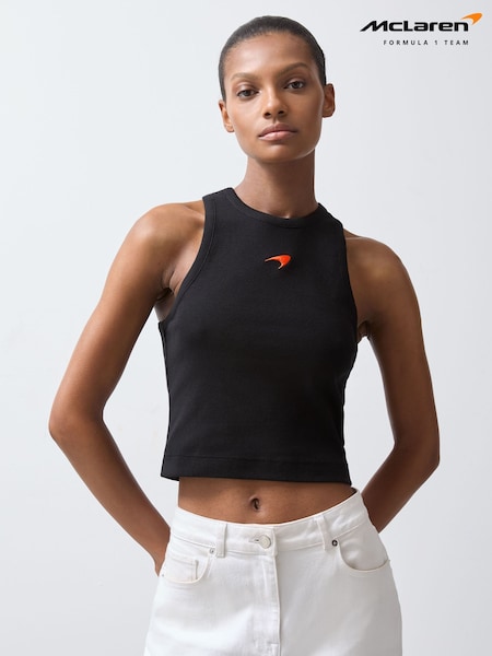 Reiss x McLaren F1 Team Black Anniston Cotton Logo Vest (150829) | €55