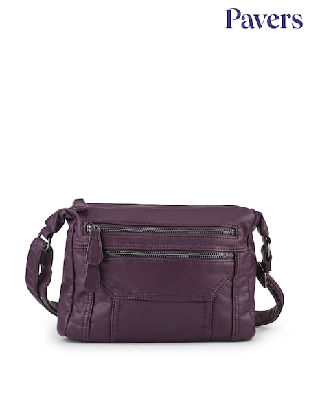 Purple - Pavers Zip-close Shoulder Bag