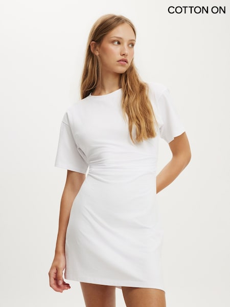 White - Cotton On Boxy Tuck T-shirt Mini Dress