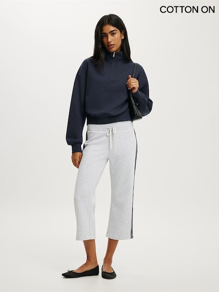 Gris - Pantalones de chándal Capri de felpa de Cotton On