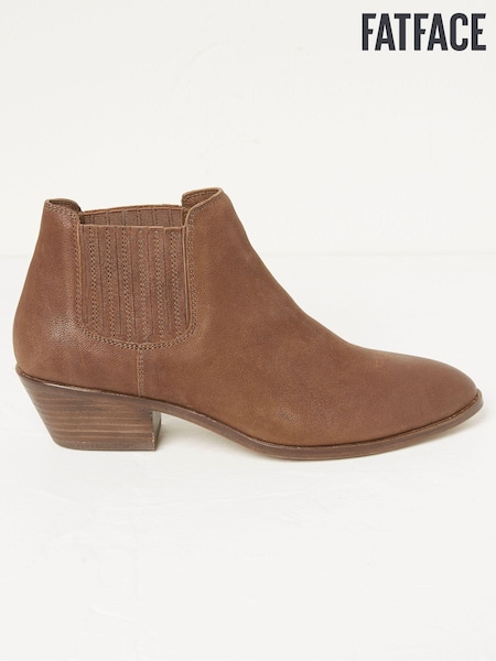 FatFace Brown Western Ankle Boots (152493) | €24