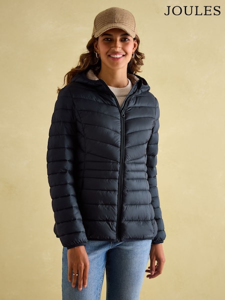 Joules Kenley Navy Showerproof Padded Coat with Hood (152696) | R$ 690