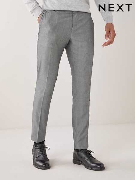 Light Grey Skinny Fit Suit Trousers (152729) | AED76