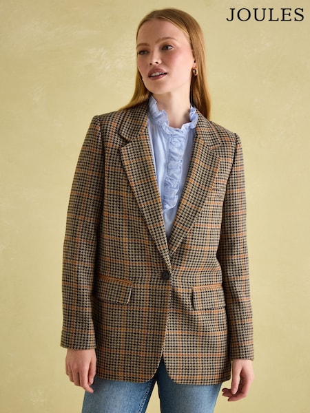 Joules Hackmore Relaxed Fit Wool Blend Tweed Blazer (152842) | kr3 140
