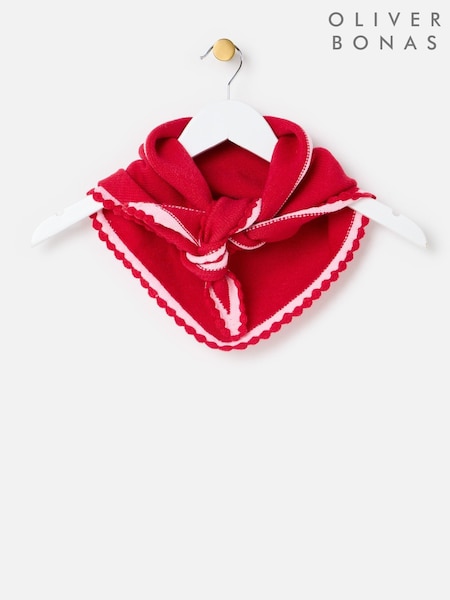 Rot und Pink - Oliver Bonas Gestricktes Dreieckstuch mit Bogenkante