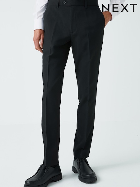 Black Skinny Machine Washable Plain Front Smart Trousers (153365) | € 6
