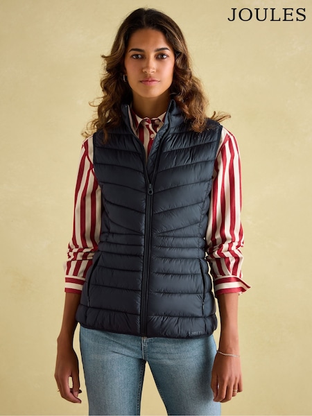 Joules Kenley Navy Showerproof Padded Gilet (153396) | R$ 590