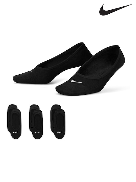 Nike Black Everyday Lightweight Training Footie Socks 3 Pack (153799) | €11.50